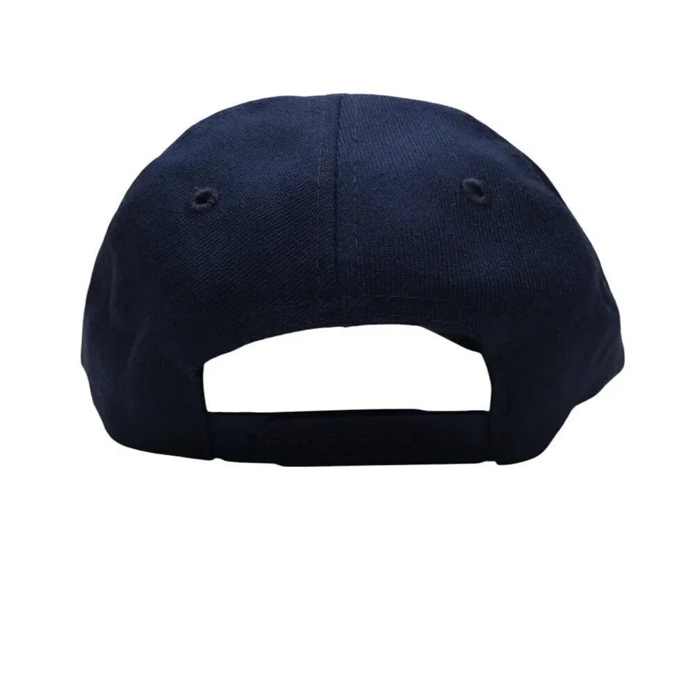 Vintage Nissin Hawaiian Firefighter Navy Blue Snapback Hat Adjustable Cap